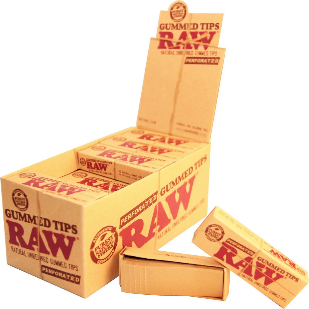 RAWthentic Gummed Tips Perforated 24 Per Box
