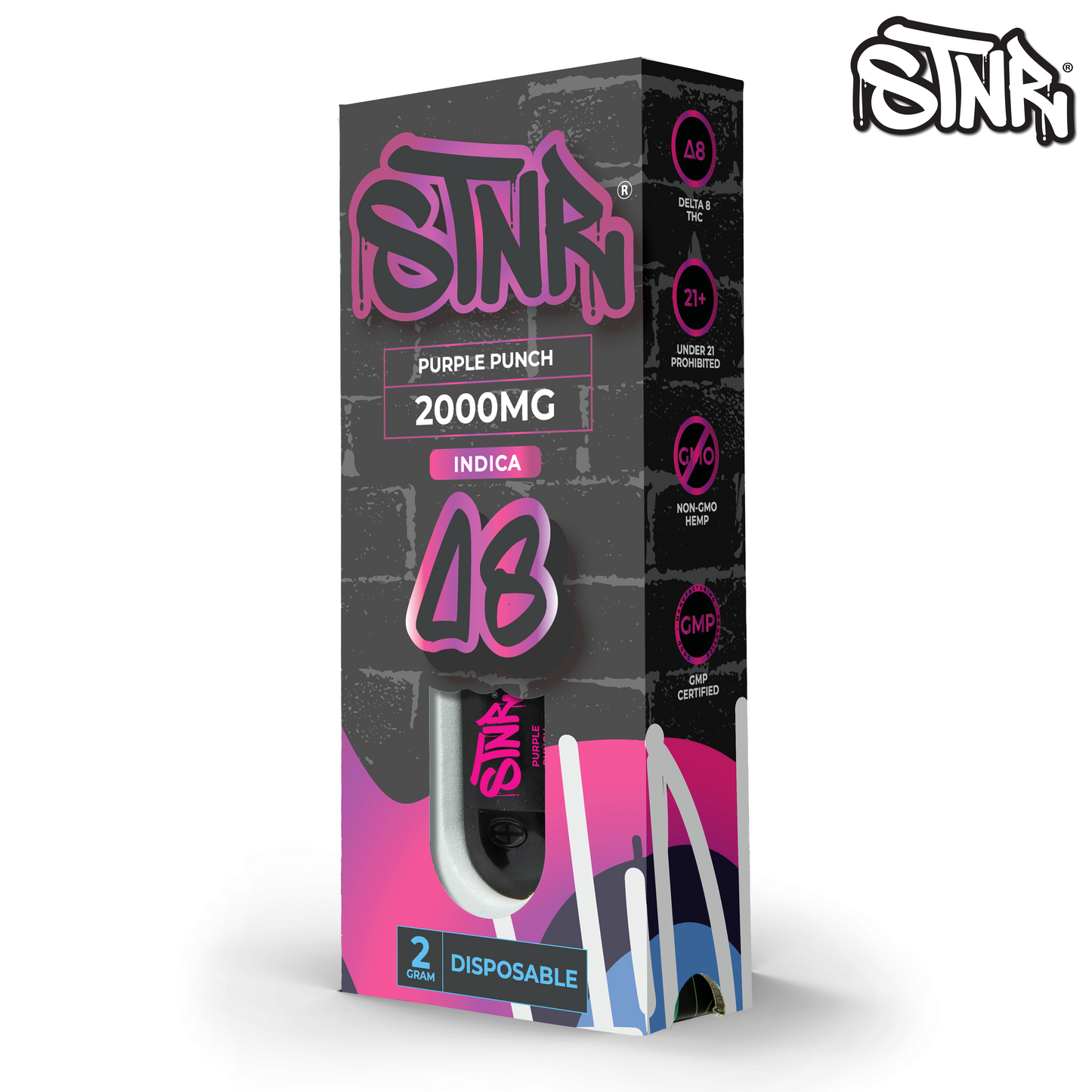 STNR CREATIONS DELTA 8 DISPOSABLE 2GRAM 2000MG VAPE PEN