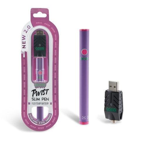 Ooze Twist Slim Flex Temp Pen 2.0 510T Vaporizer Battery