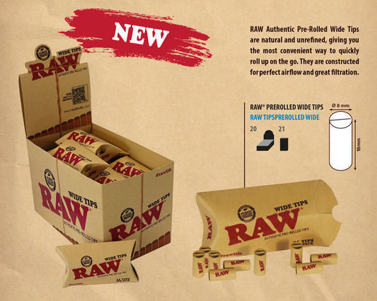 RAWthentic Pre-rolled Wide Tips