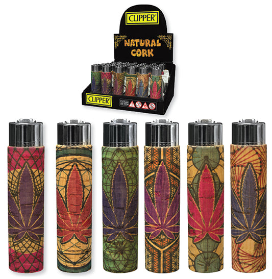 Clipper Lighter Cork Leaves 15 Cover 30 Display