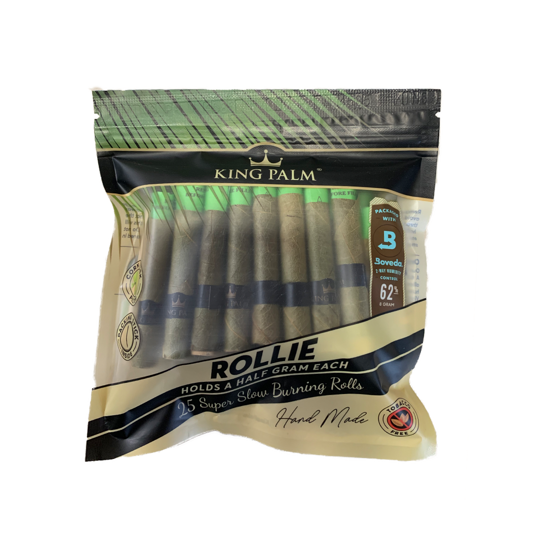King Palm Natural Leaf Rollies w/ Boveda | Holds Half Gramrollies