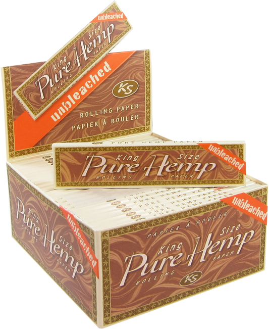 PURE HEMP Unbleached Rolling Papers - Assorted Sizes