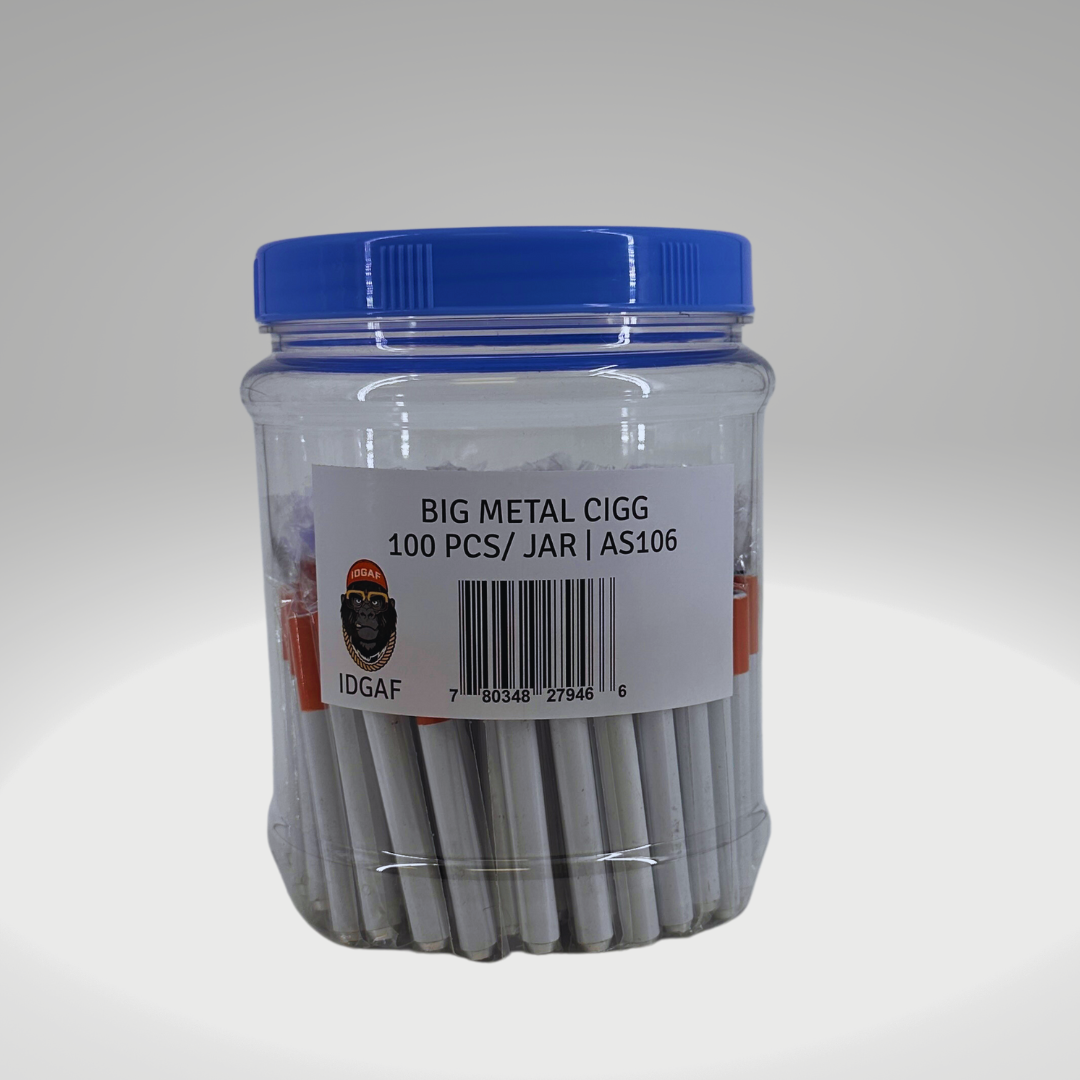 Metal Cigarette One-Hitter 100 Counts Pack in 2 Sizes
