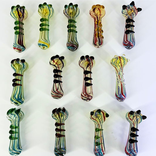 Glass Hand Pipe | Assorted Sizes, Designs & Colors