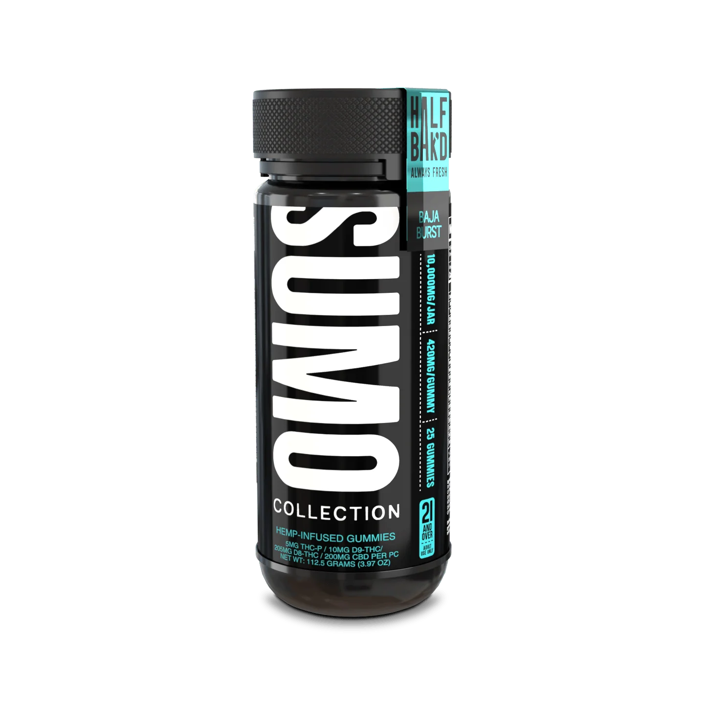 HALF BAK'D 10,000+MG SUMO THC-A GUMMIES | 420MG PER GUMMY | 25 COUNT PER JAR