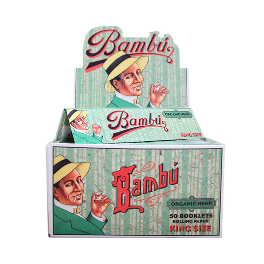 BAMBU Organic Hemp King Size Rolling Papers | 50 Booklets