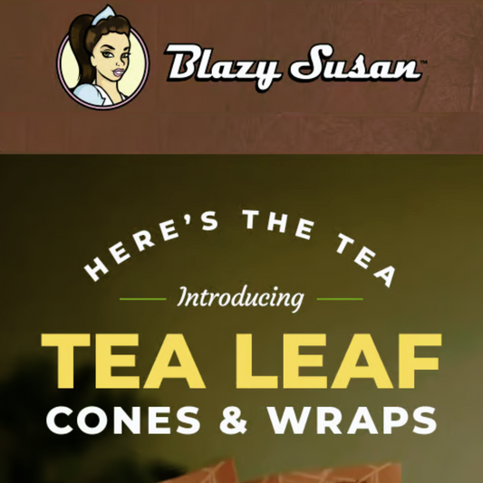 Blazy Susan Tea Leaf Tobacco & Nicotine Free Blunt Wraps & King Size Cones
