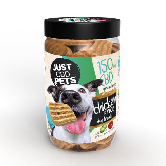 JustCBD Organic Dog Treats Jar | Multiple Strengths & Flavors