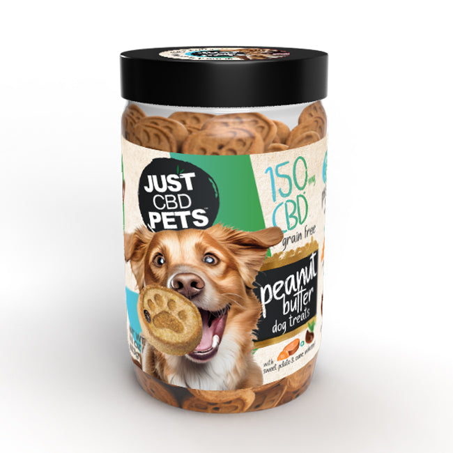 JustCBD Organic Dog Treats Jar | Multiple Strengths & Flavors