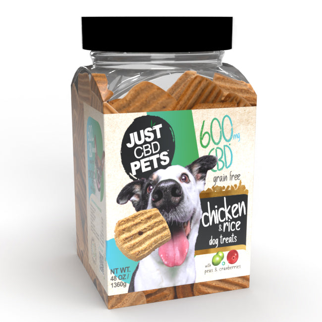 JustCBD Organic Dog Treats Jar | Multiple Strengths & Flavors