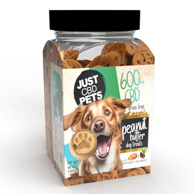 JustCBD Organic Dog Treats Jar | Multiple Strengths & Flavors
