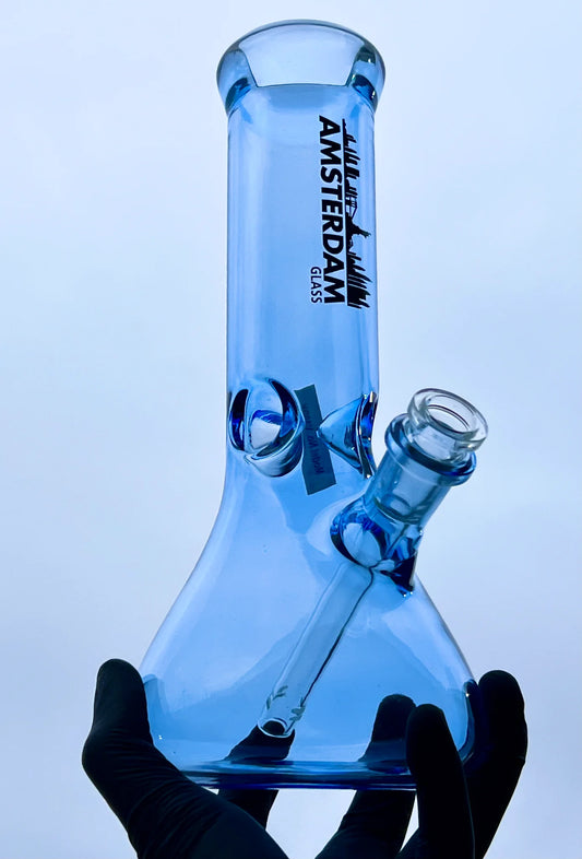 10" Beaker w/ Ice Pinch & Colour Accents by New Amsterdam Glass