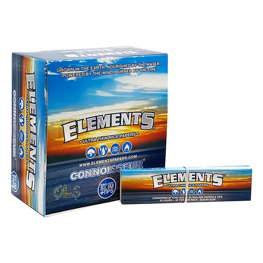 Elements Ultra Thin Rice Papers 1-1/4 / King Size / King Size Slim + Tips