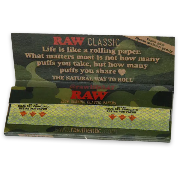 RAWthentic Limited Edition CAMO 1 1/4 Size Classic Papers