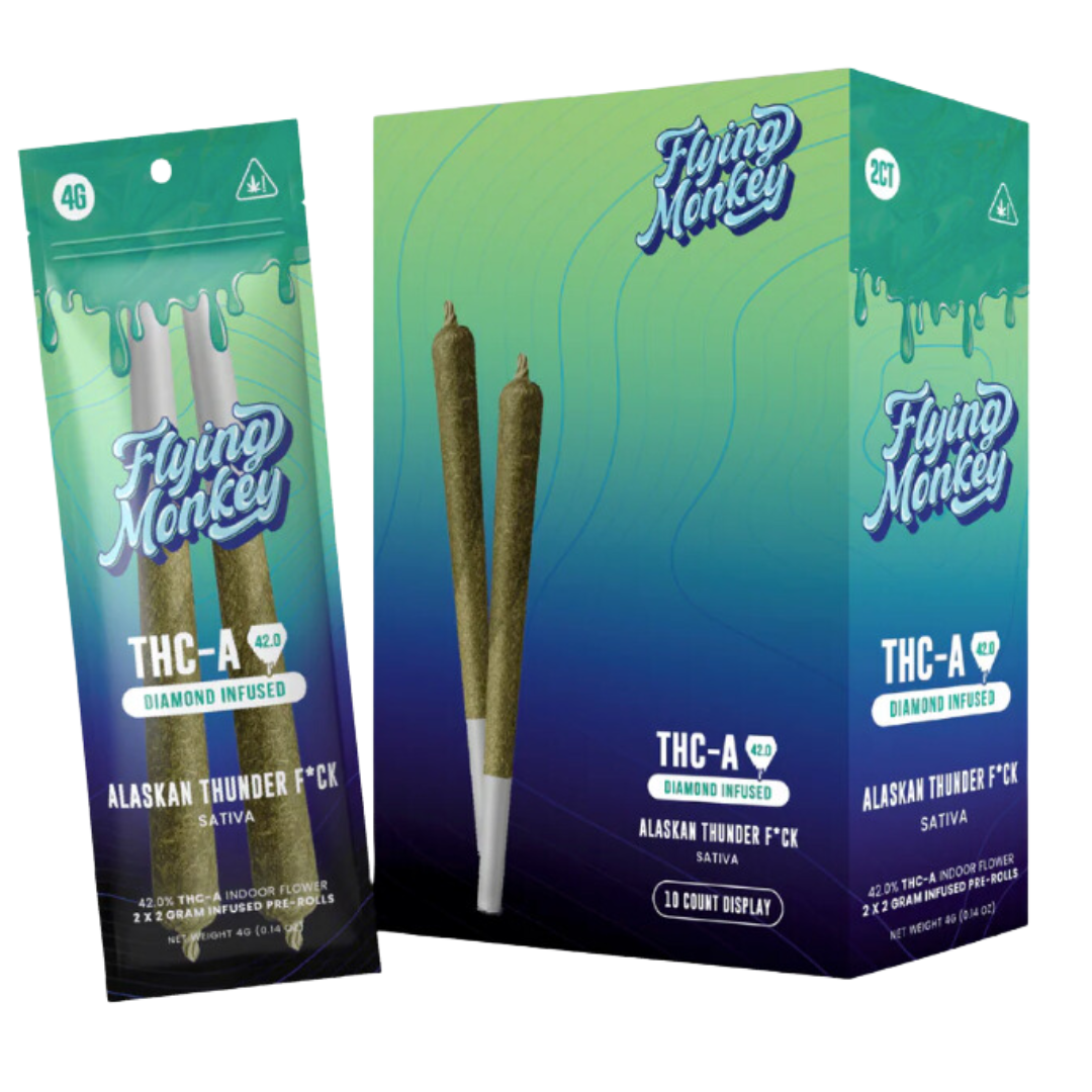 FLYING MONKEY Diamond Infused THCa 2x2G Preroll | 10 Pack Display