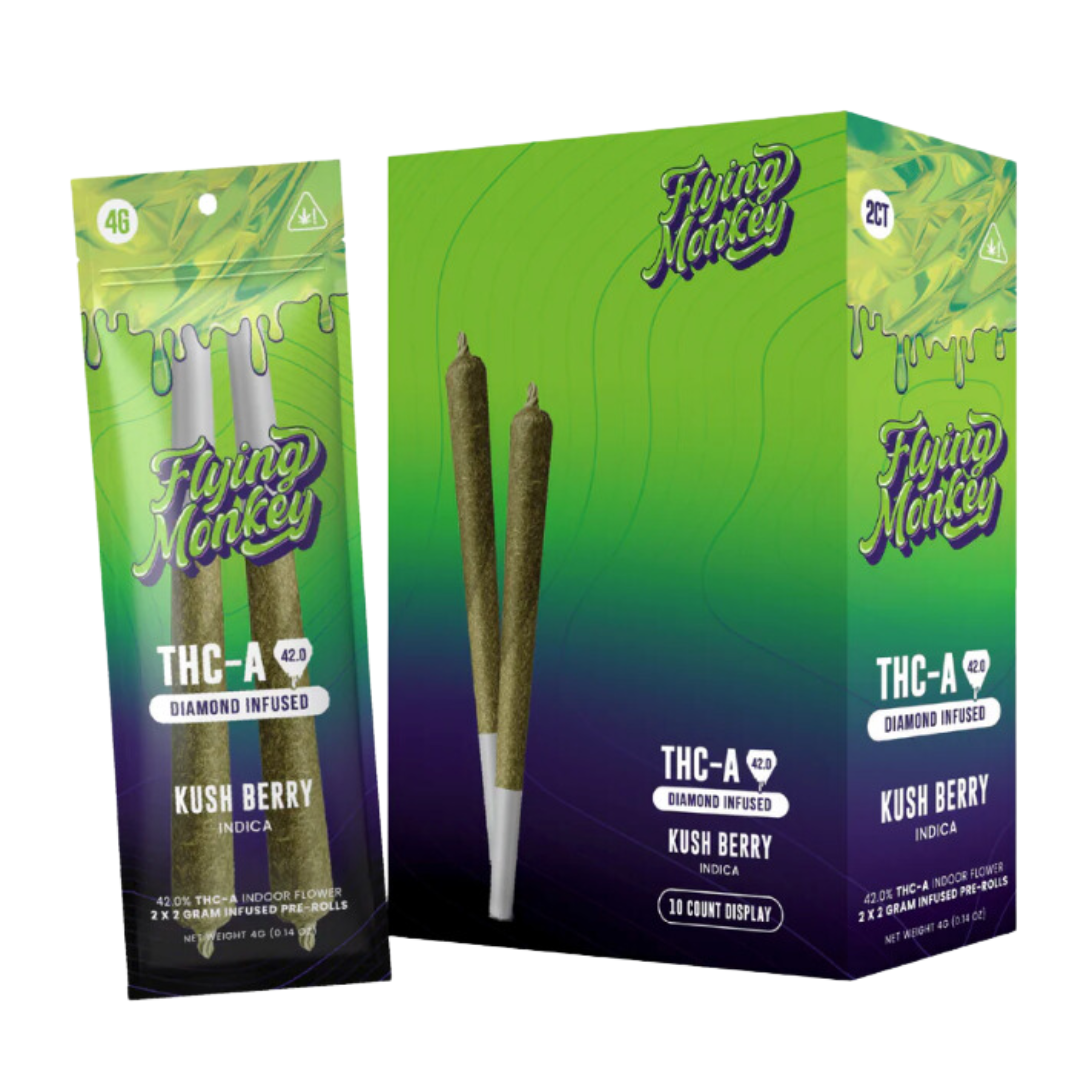 FLYING MONKEY Diamond Infused THCa 2x2G Preroll | 10 Pack Display