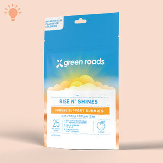 Green Roads Rise N' Shine Immune Support Gummies | 250MG 10ct Bags