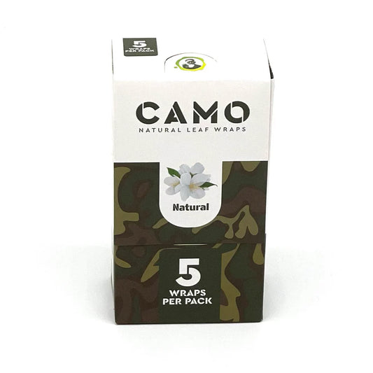 Camo Natural Leaf Wraps | 2 Pack | 25PK Display - Tobacco Free | Nicotine Free