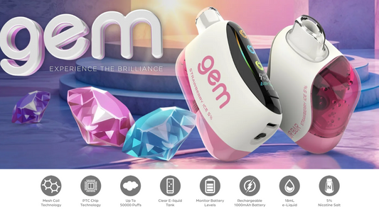 Airbar GEM 50K Puffs Disposable Vape Device | 5 Count box