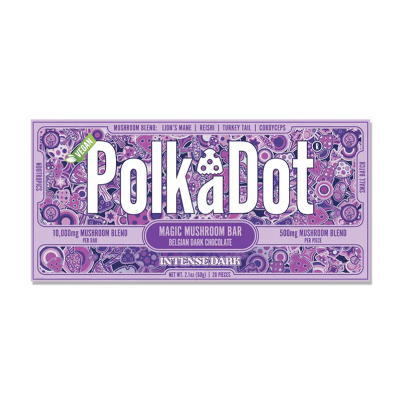 Polka Dot Functional Mushroom Chocolate Bars | 500MG | 10 Count Box