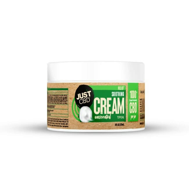 JustCBD Pain Relief Cream Tub Jars | 500MG (4oz)  | 1000MG (8oz)