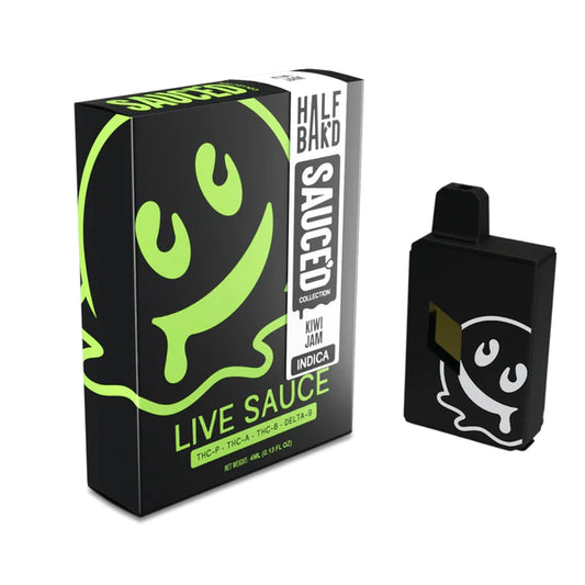 HALF BAK'D THCa LIVE SAUCE BY SAUC'D COLLECTION 4 GRAM DISPOSABLES