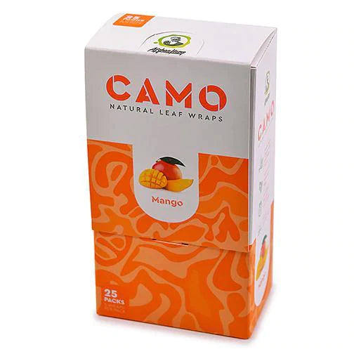 Camo Natural Leaf Wraps | 2 Pack | 25PK Display - Tobacco Free | Nicotine Free