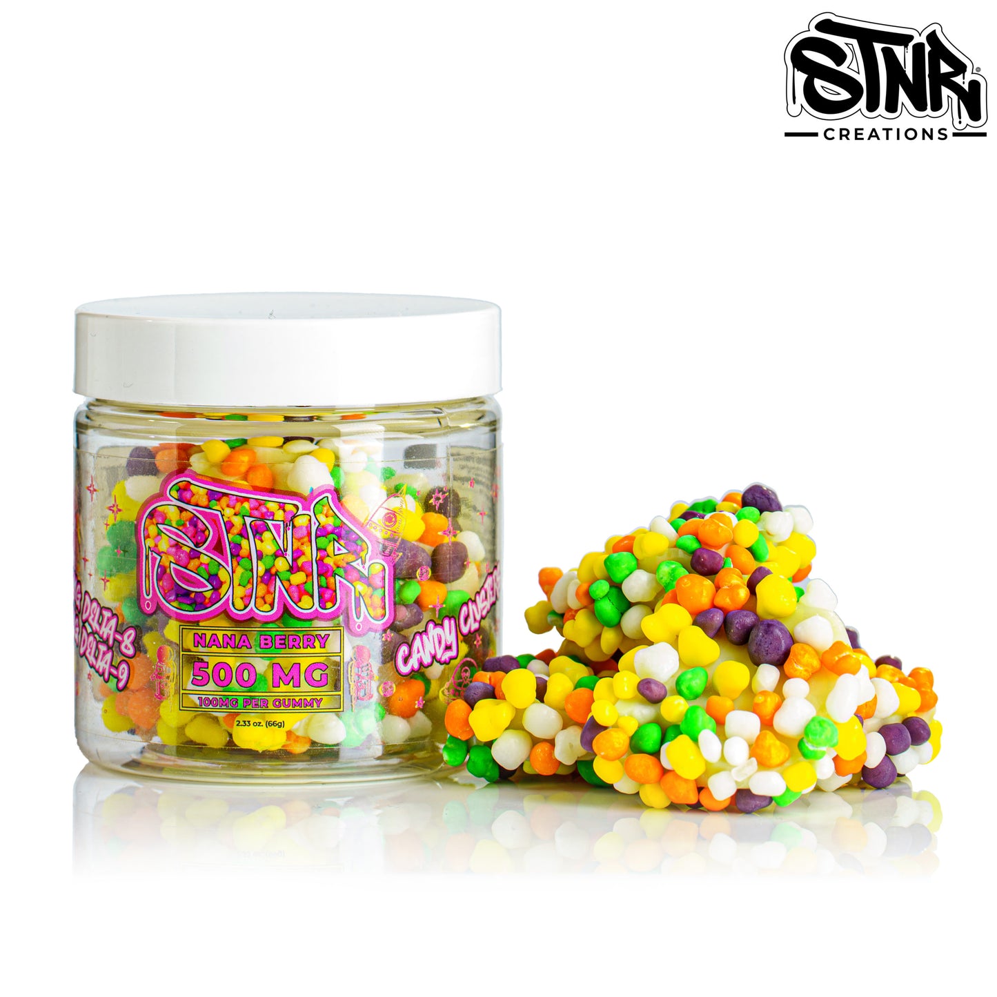 STNR Creations Candy Clusters | 100MG Per Gummy | 5 Per jar
