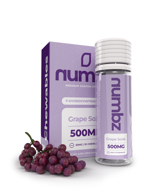 🔥NUMBZ 7OH MIT + Minor Alkaloids Chewables | 10 x 50MG Tablets Per Jar[500MG] \ 5 Jars Per Pack