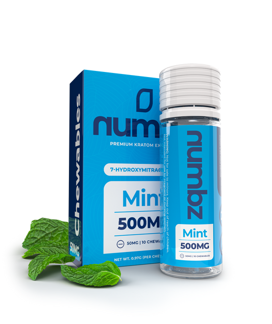 🔥NUMBZ 7OH MIT + Minor Alkaloids Chewables | 10 x 50MG Tablets Per Jar[500MG] \ 5 Jars Per Pack