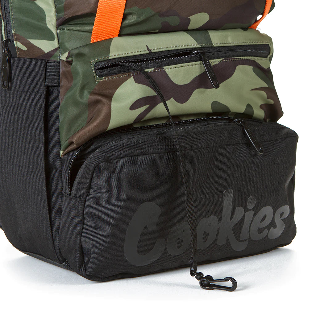 AUTHENTIC COOKIES PARKS UTILITY SATEEN BOMBER NYLON BACKPACK | OLIVE CAMO