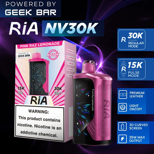 Ria NV30K Disposable Vape By Geek Bar 15ml 5% (30000 Puffs)