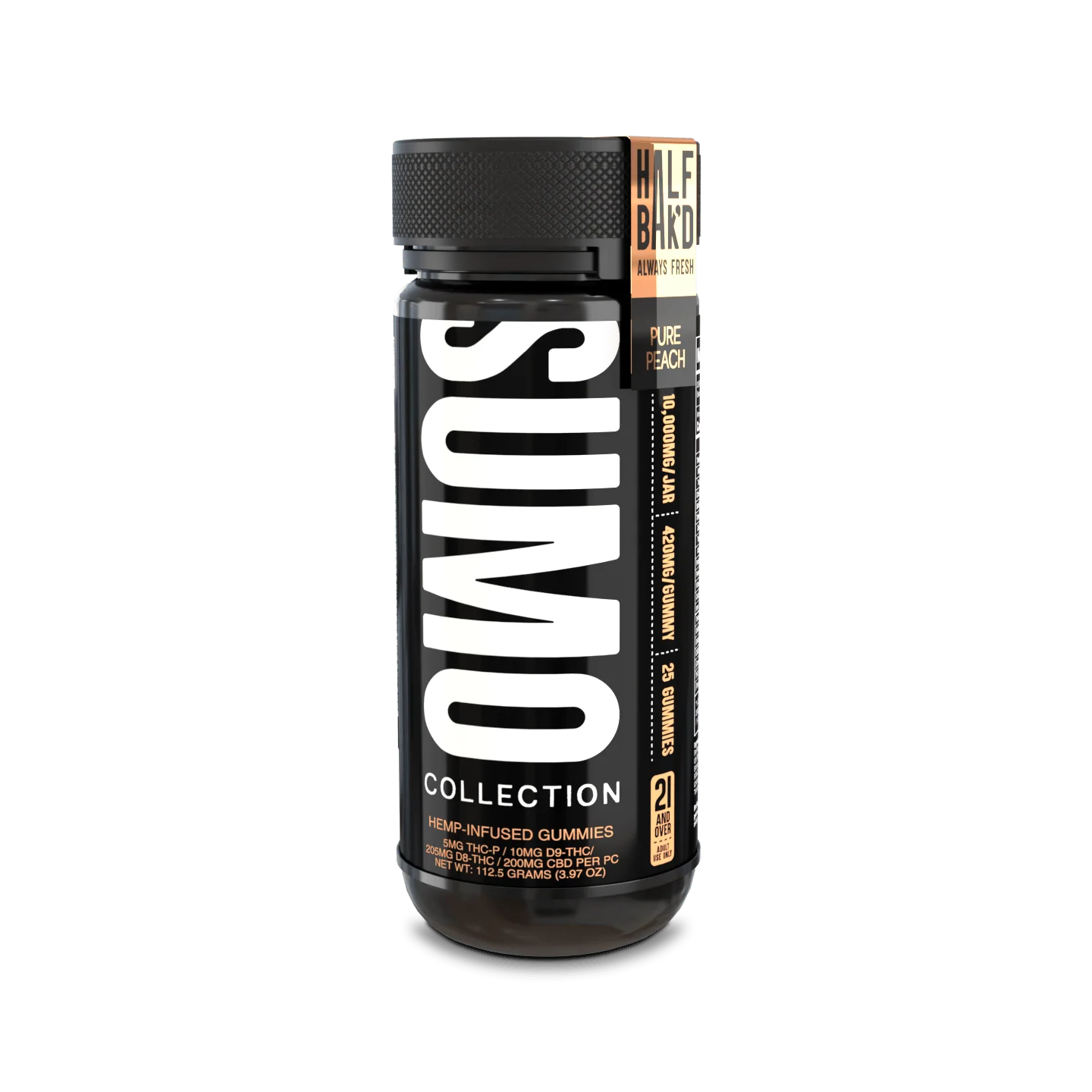 HALF BAK'D 10,000+MG SUMO THC-A GUMMIES | 420MG PER GUMMY | 25 COUNT PER JAR