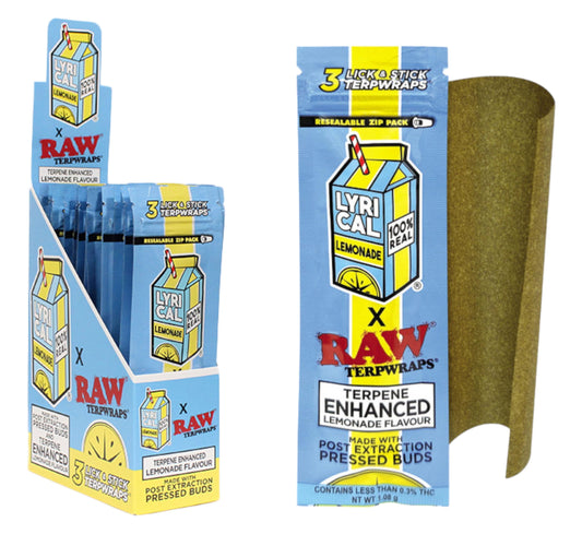 RAWthentic Organic X Lyrical Lemonade Terp Wraps | 3CT Box of 20