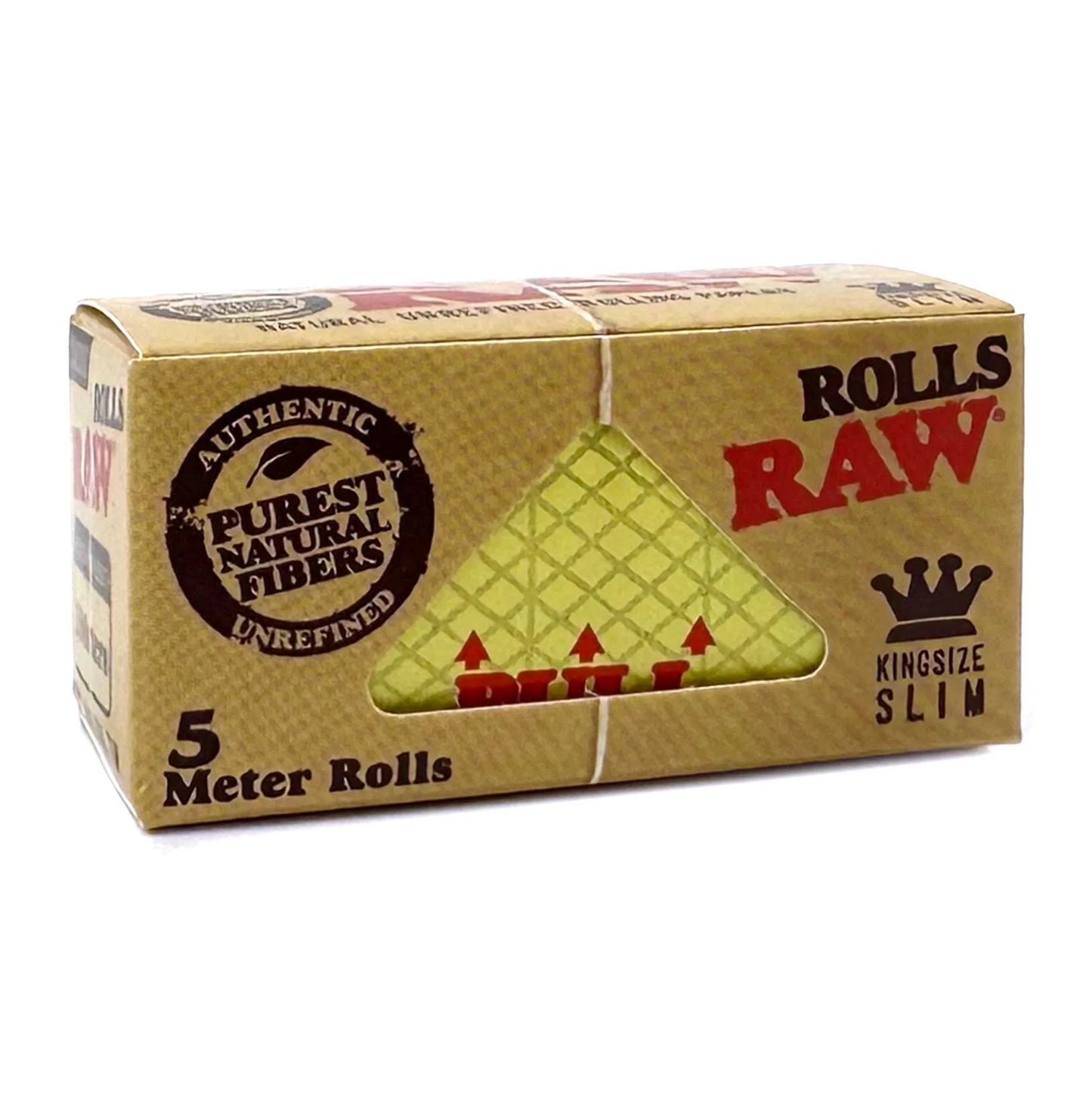 RAWthentic Classic King Size Slim 5 Meter Rolls | 24 Count Box