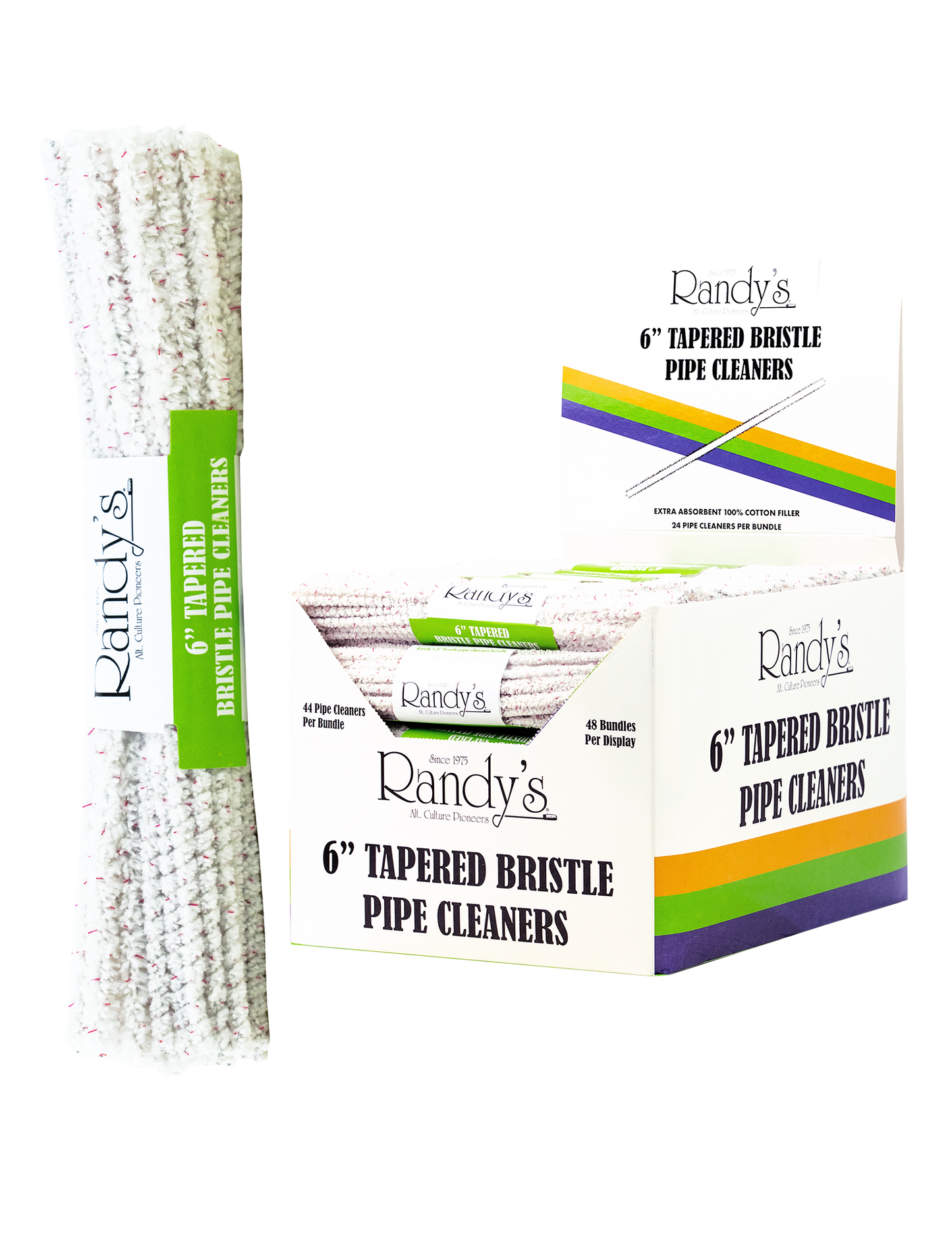 Randys Bristle Pipe Cleaner Bundle 6″ - 48 Bundles Per POP