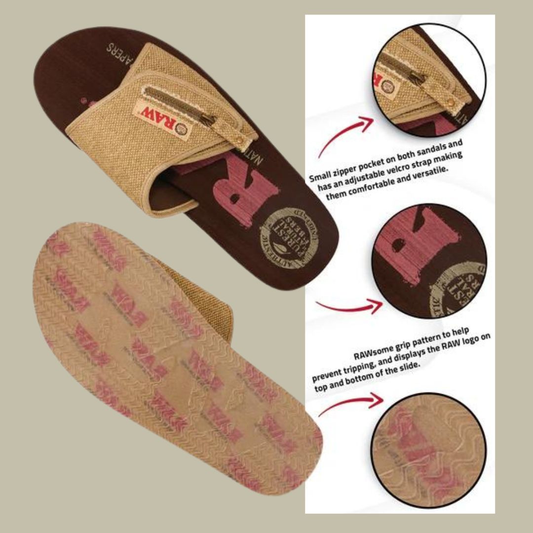 RAWthentic x Rolling Papers Raw Flip Flop Sandals & Slides