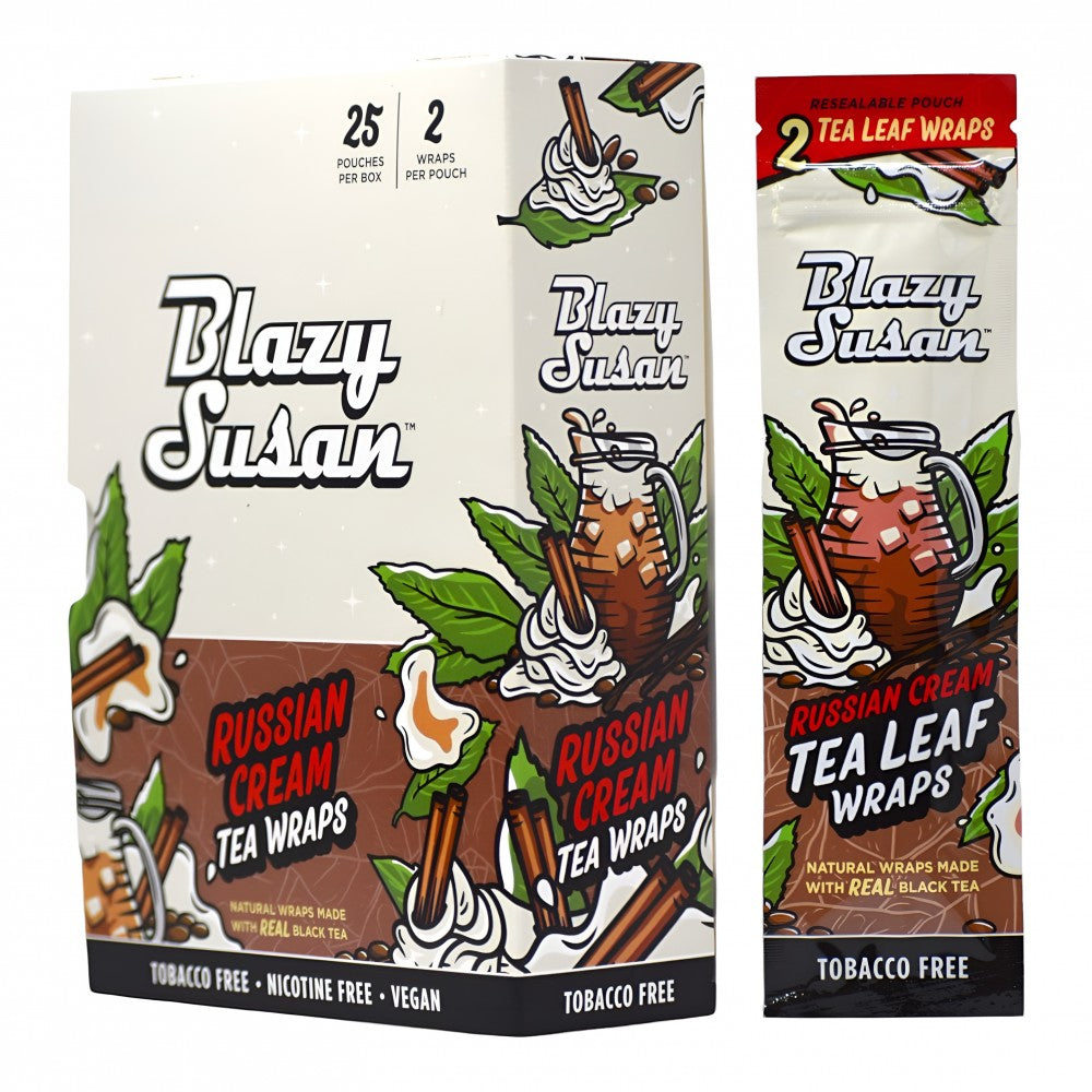 Blazy Susan Tea Leaf Tobacco & Nicotine Free Blunt Wraps & King Size Cones