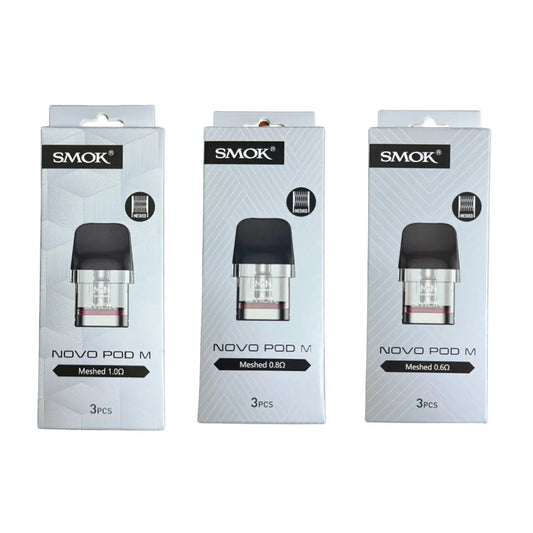 SmokTech Novo Pod M | Clear Meshed 2ML | 3 Count Pack