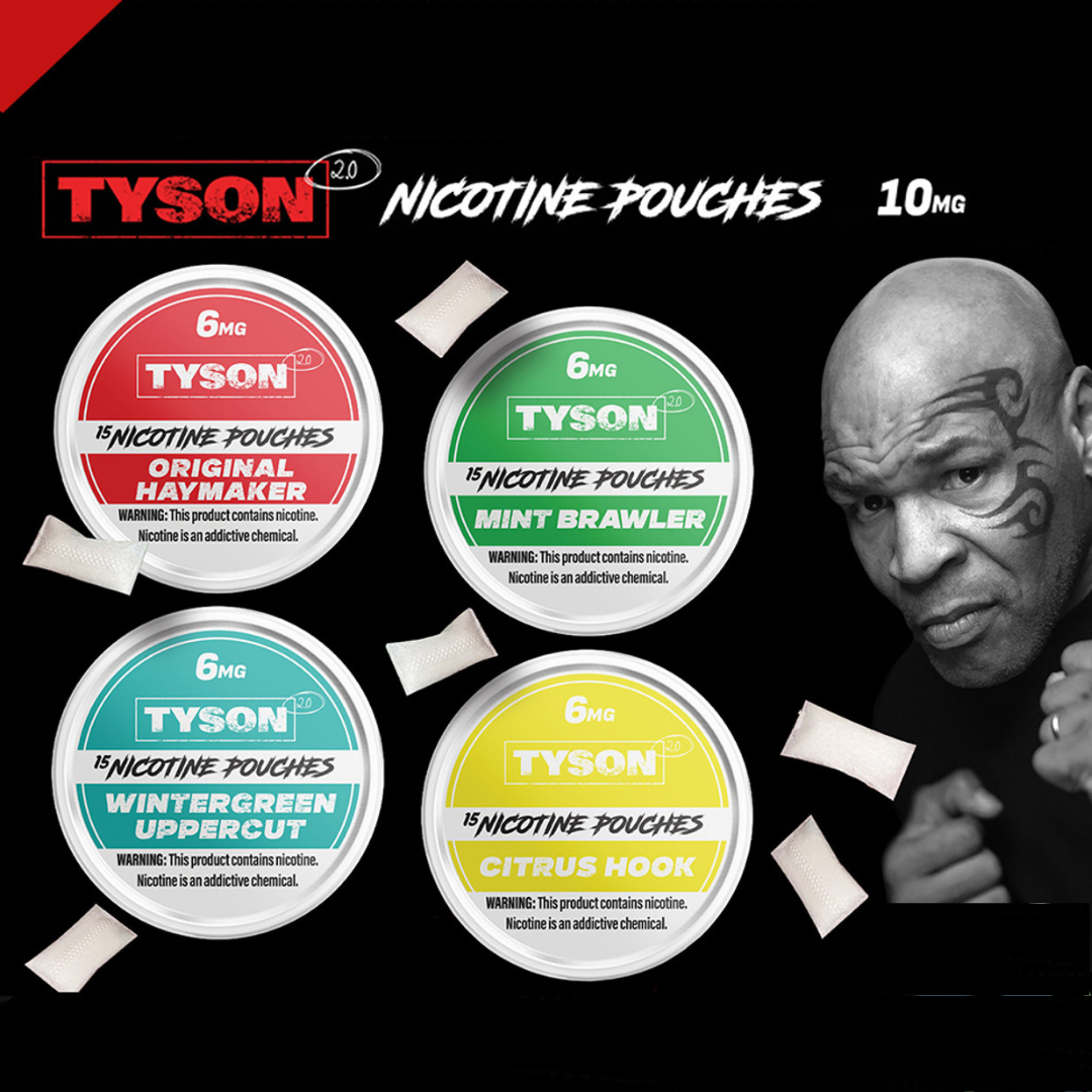 Tyson 2.0 Nicotine Pouches | 10MG | 15 Pouch Can | 5 Can Sleeve