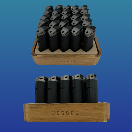 Vessel Brand Carbon Lite Refillable Inverted Lighter | 25ct Display