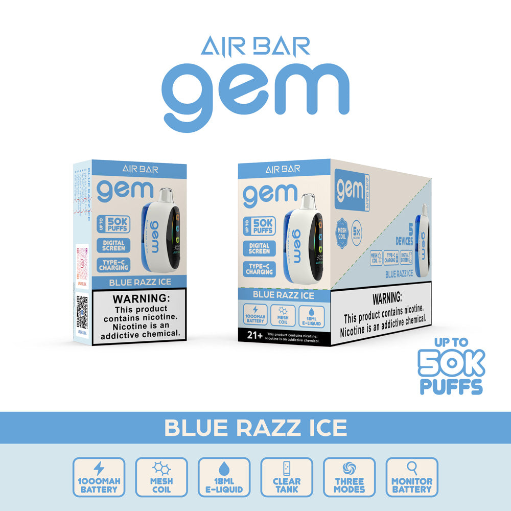 Airbar GEM 50K Puffs Disposable Vape Device | 5 Count box