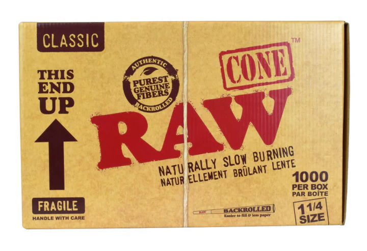 RAWthentic Classic 1000 Count  Preolled 1-1/4 Backrolled Cones