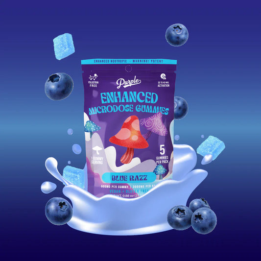 Purple Organics Enhanced Microdose Gummies | 10 Pouch Box