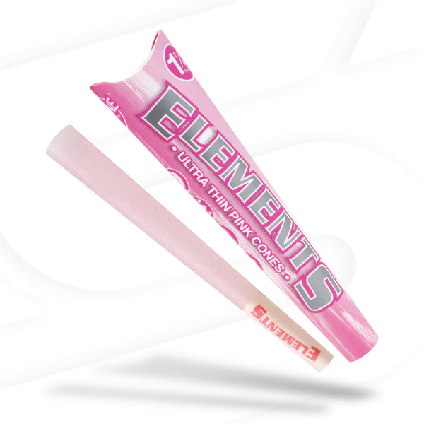 ELEMENTS ULTRA THIN PINK CONES | 1-1/4 AND KING SIZE