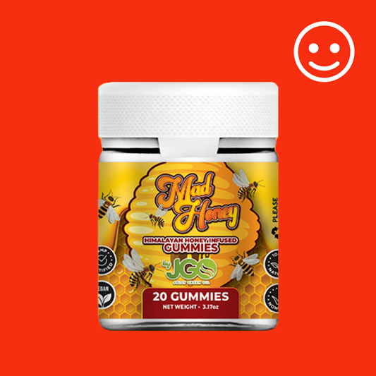 JGO Mad Honey Infused Gummy 20CT Jar | Nepal's Most Potent Mad Honey from the Himalayas
