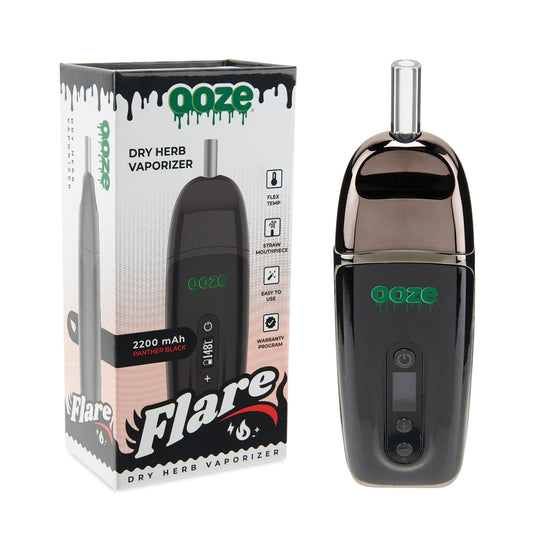 Ooze Flare Dry Herb Vaporizer - Panther Black