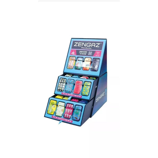 Zengaz Windproof Jetflame Refillable Lighters – 48 Count Display