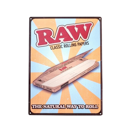 RAWthentic Retro Tin Sign | Size: 42 x 31 CM